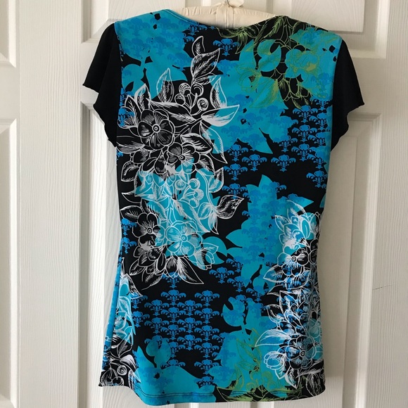 Perseption Concept Size Small Blue and Black Top - Picture 3 of 12